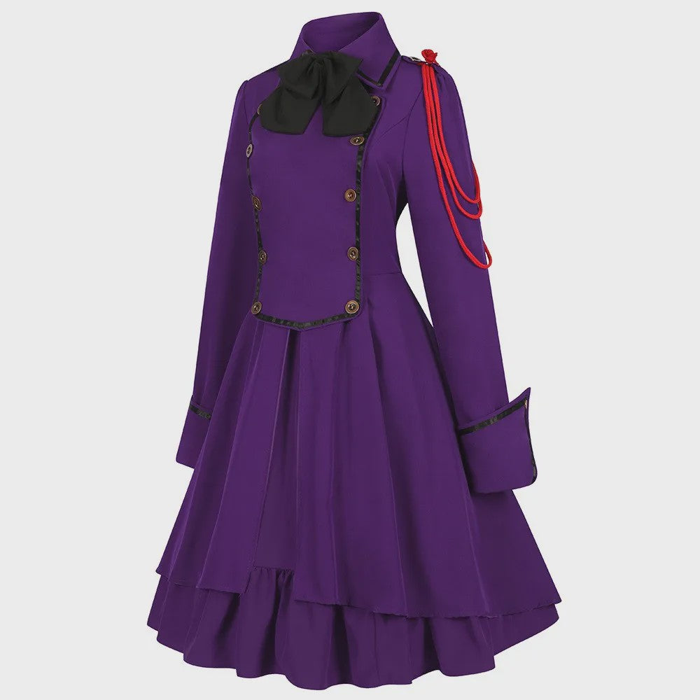 Middeleeuwse Renaissance Lolita Jurk - Vintage Victoriaans Hofkostuum met Strik en Ruches