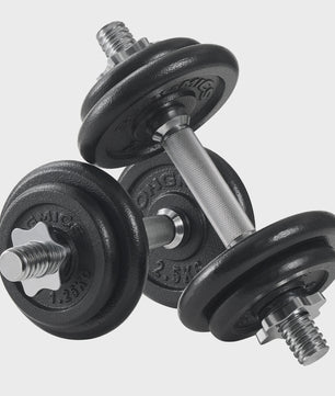 SONGMICS Verstelbare Dumbbell Set - 2 x 15 kg (Totaal 30 kg) - Kort & Flexibel