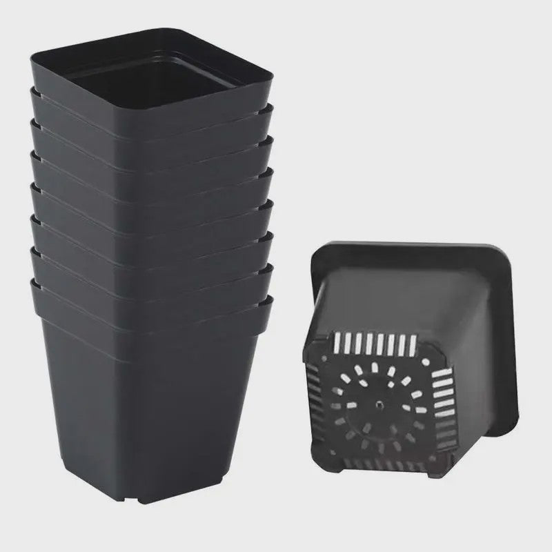50 Stuks Vierkante Plastic Kweekpotjes voor Zaailingen en Planten