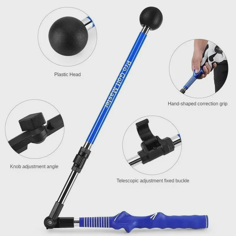 PGM Golf Swing Trainer - Verstelbare Lengte & Hoek voor Beginners (Links/Rechts)