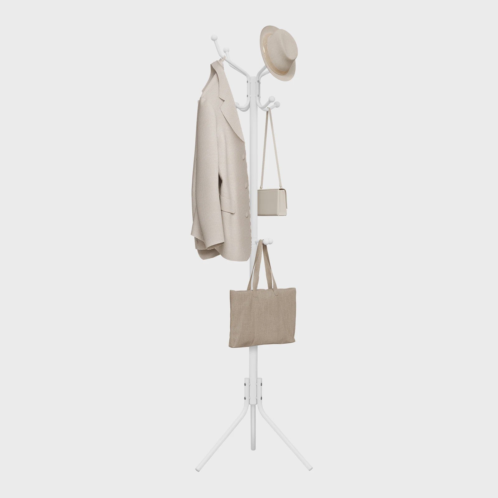 Stijlvolle Kapstok Boomvorm met 12 Haken - Staand Model voor Hal, Slaapkamer - 45x40x173 cm