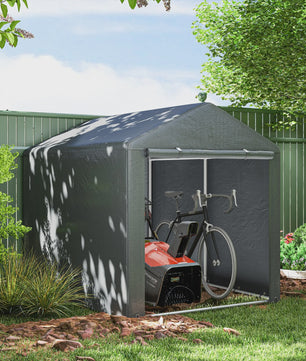 Outsunny Tuinopslag Tent 2x2m - Waterdichte Fietsenstalling met Stalen Frame