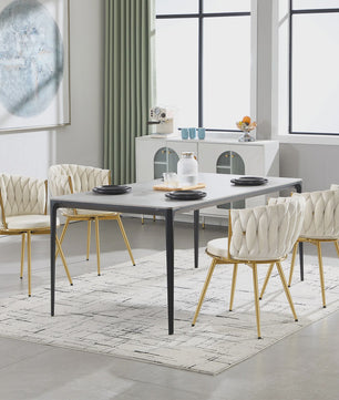 Set van 2 Fluwelen Draaibare Eetkamerstoelen met Gouden Metalen Poten - Ergonomisch & Comfortabel