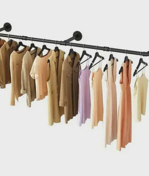 Industrieel Wandkledingrek Pijp Design - 180cm Robuust Ophangsysteem