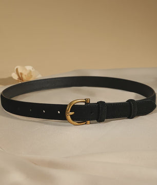 Luxe Suède Riem voor Dames met Stijlvolle Gouden Gesp - Echt Leer