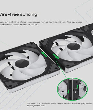 TEUCER JM-1 ARGB PC Ventilator Set - Draadloze Koppeling & Spiegel Lichteffect
