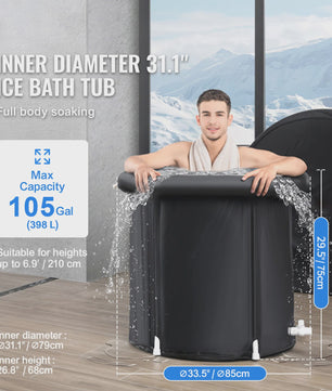 Draagbare Opblaasbare Ice Bath Tub voor Koudwatertherapie en Spierherstel