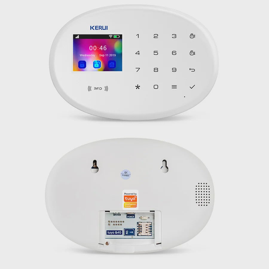 KERUI Tuya Smart Home Alarm Systeem - WiFi GSM Inbraakalarm met Bewegings- en Deursensoren