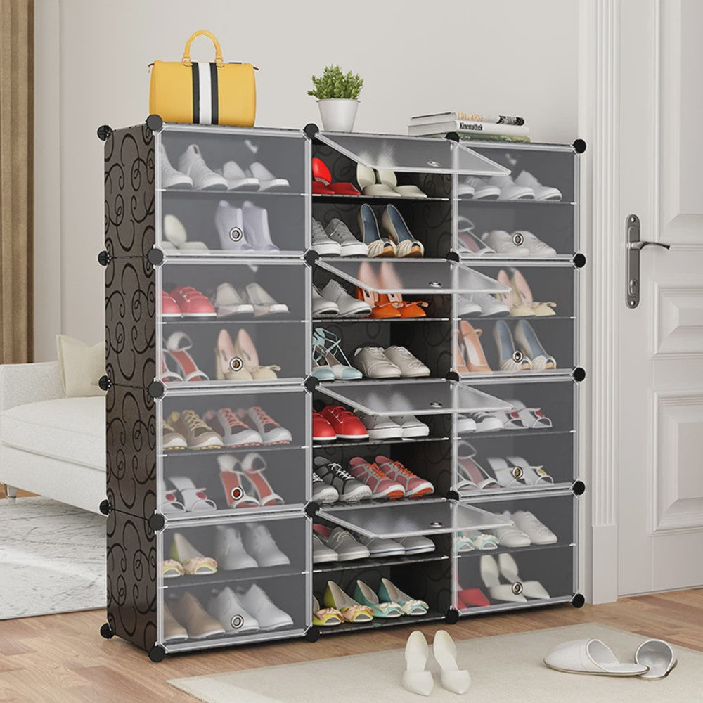 Modulaire Schoenenkast voor 48 Paar Schoenen - 3x8 Vakken - Hal, Entree, Slaapkamer