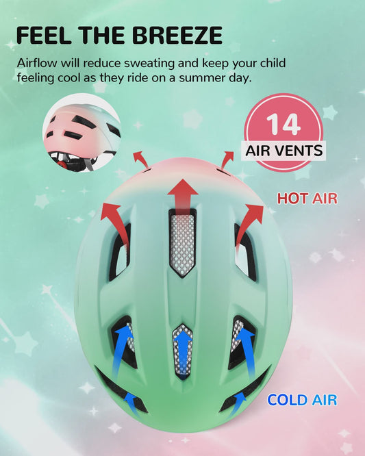 Lichtgewicht Kinderhelm met Afneembare Vizier - Veilig Fietsen, Scooter & Skate