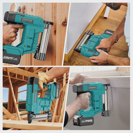 YEARTOP 2-in-1 Accu Tack- en Nagelpistool - Brushless Motor, Krachtig, Makita 18V Compatibel