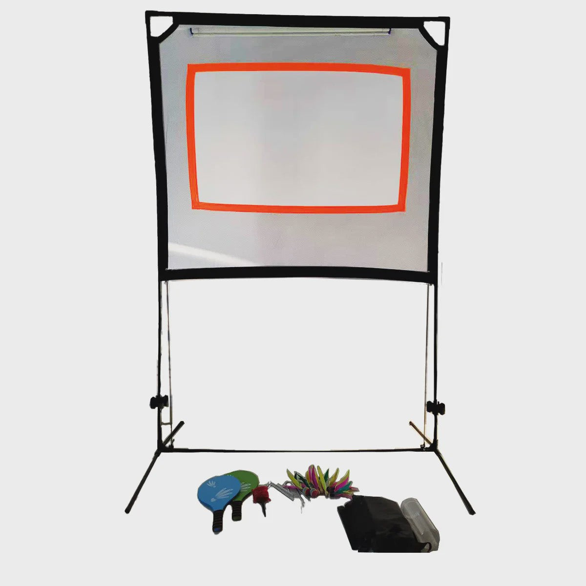 Complete Badminton Set met Net, Palen, Rackets en Shuttles - Buitenplezier voor Iedereen