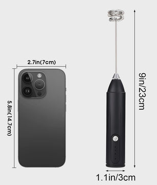 Draadloze Elektrische Opschuimer & Klopper - 3 Snelheden, USB Oplaadbaar