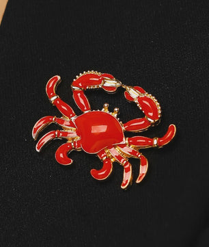 Set Rode Kreeft & Krab Broches - Zomer Accessoires voor Dames