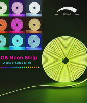 Flexibele RGB LED Neon Touwverlichting 30M/20M - App/Remote Bediening, Muziek Sync, IP65 Outdoor