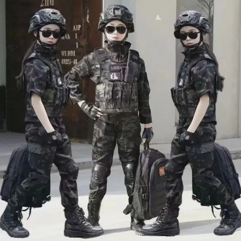 Kinder Special Forces Camouflage Trainingspak - Zwarte Adelaar