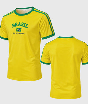 Zomer T-shirt 'Brasil 90s Aesthetic' - Casual Streetwear met Korte Mouwen