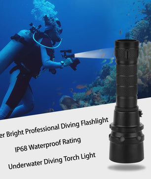 ESMARTER Professionele Duiklamp LED Super Fel T6/L2 Waterdicht met 18650 Batterij