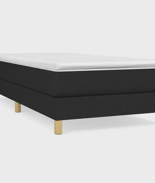 Zwart Stoffen Bedframe met Lattenbodem 90x200 cm - Stevig Ondersteuningssysteem voor Eenpersoonsbed