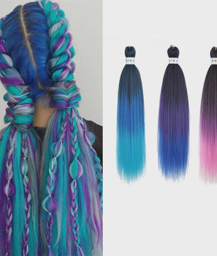 26 Inch Ombre Kleuren Vlechtsel Haar Synthetisch Pre-stretched Jumbo Braids Haar voor Cosplay & Pruiken
