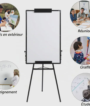 Magnetisch Whiteboard 70x100 cm met Verstelbare Tripod Standaard