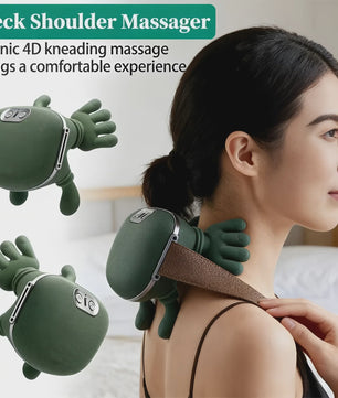 Draagbare Slimme Nek- en Schoudermassager - USB Oplaadbaar, Ideaal Cadeau
