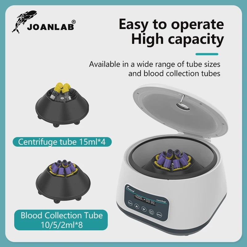 JOANLAB Digitale Laboratorium Centrifuge voor PRP en Bloedbuizen (500-4000rpm)