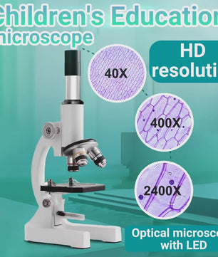 Krachtige Monoculaire Biologische Microscoop 40X-2400X - Ideaal voor Studenten & Wetenschappelijk Onderwijs