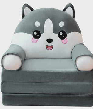 Pluche Kinder Sofa Bed - Opvouwbaar en Dubbelzijdig Plezier in Leuke Cartoon Vormen