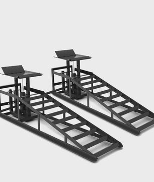 2x Hydraulische Oprijplaten met Rollers & Krik - 5T Heavy-Duty Garage Lift