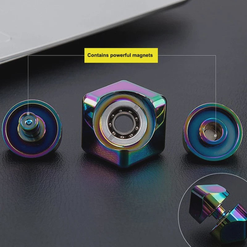 Alloy Cube Spinner Fidget Toy: Anti-Stress, Focus & Draagbaar Speelgoed