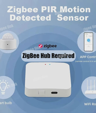 ZigBee 3.0 PIR Bewegingsmelder - Draadloze Slimme Thuisbeveiliging