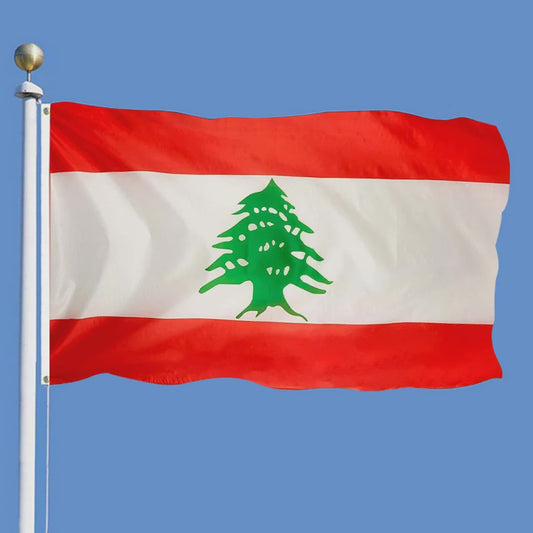Libanese Vlag 90x150cm - Duurzaam Polyester voor Binnen en Buiten