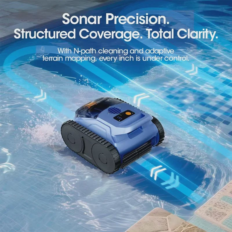 Seauto SAT20pro Robot Zwembadstofzuiger - 150 Min, 2000m², 45.000Pa Zuigkracht, Wandklimmend