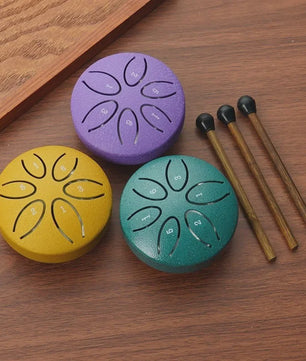 Mini Stalen Tongtrommel (6 Tonen) - Ethereal Hand Drum met Stokken - 3 Inch