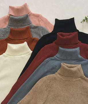 Dames Gebreide Turtleneck Trui - Slim Fit Koreaans Stijl | Herfst & Winter Collectie