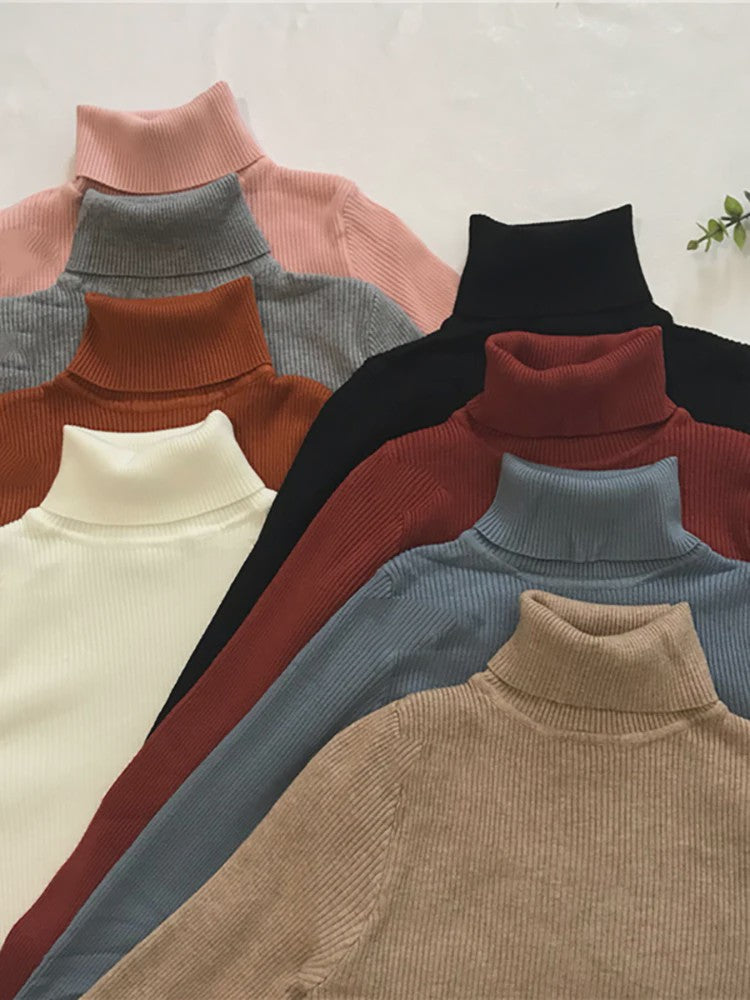 Dames Gebreide Turtleneck Trui - Slim Fit Koreaans Stijl | Herfst & Winter Collectie
