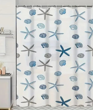 Waterdicht Douchegordijn PEVA met Zee Print - Badkamer Decoratie