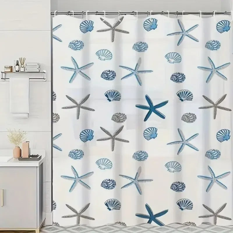 Waterdicht Douchegordijn PEVA met Zee Print - Badkamer Decoratie