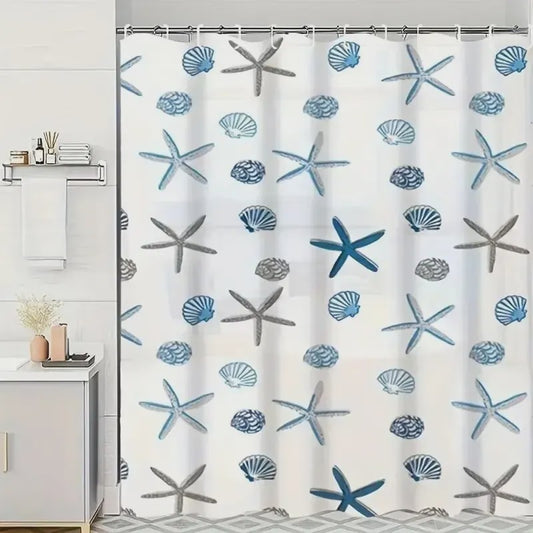 Waterdicht Douchegordijn PEVA met Zee Print - Badkamer Decoratie