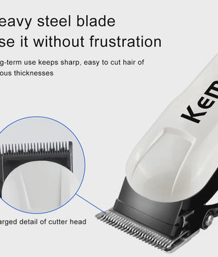 Kemei KM-809A Professionele Draadloze Baardtrimmer & Haarknipper voor Heren