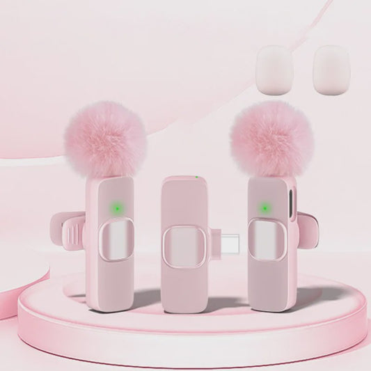 Draadloze Lavalier Microfoon - Mini Clip-on met Ruisonderdrukking voor iPhone, iPad & Android