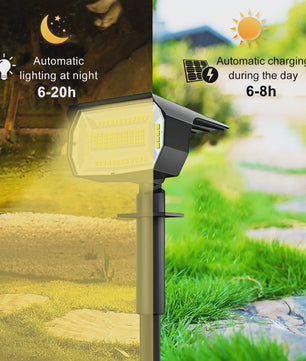 Solar Tuinspots LED (72/68) - IP65 Waterdicht, 3 Modi, Buitenverlichting