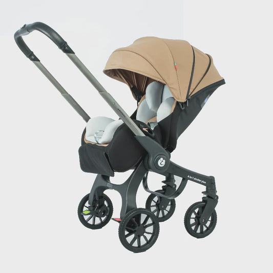 4-in-1 Baby Kinderwagen met Autostoel - Multifunctioneel en Inklapbaar