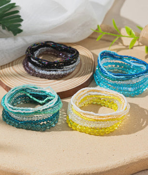 Set van 10 Bohemia Kralen Armbanden - Zomerse Stijl & Strand Vakantie Sieraden