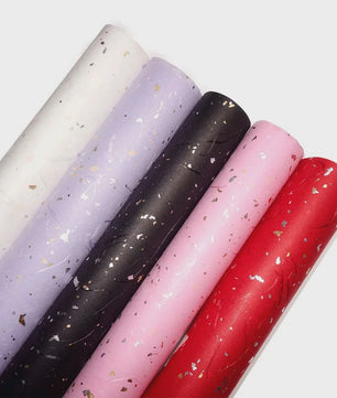 Luxe Geschenkpapier Set - 6 Kleuren met Goud & Zilver Sprinkles - Waterdicht & Ideaal voor Knutselen