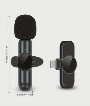Draadloze Lavalier Microfoon met USB-C: Kristalhelder Geluid voor Streaming & Video