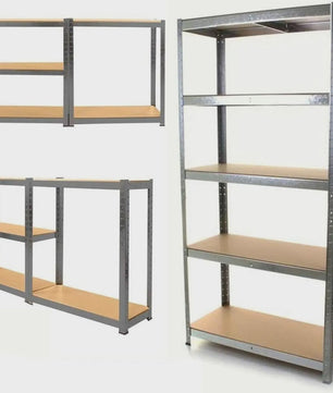 DayPlus Storage Shelving Heavy Duty Adjustable Boltless Garage Metal Shelf, Workshop Shelf, Max Load 875kg,Easy Installation