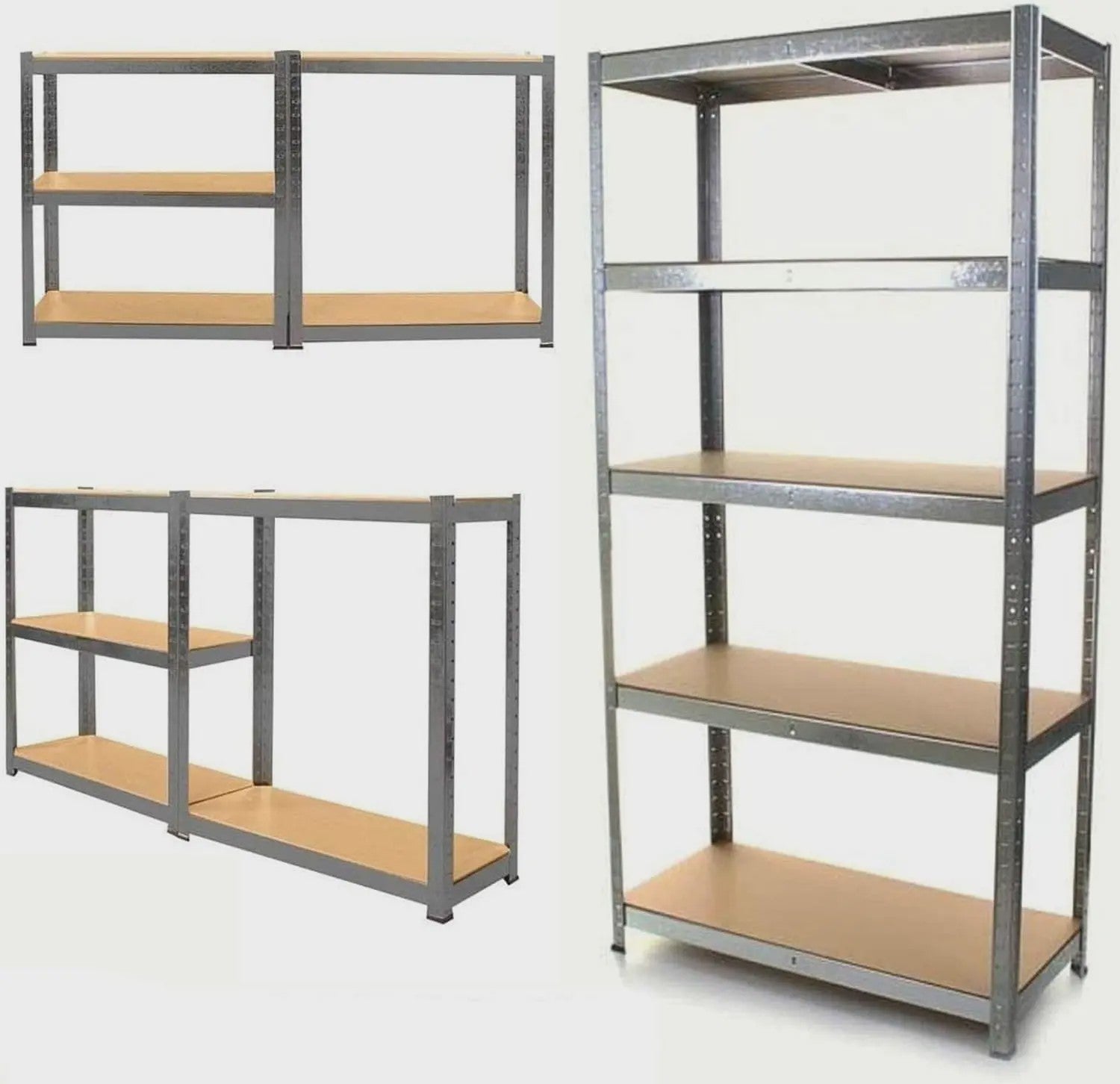 DayPlus Storage Shelving Heavy Duty Adjustable Boltless Garage Metal Shelf, Workshop Shelf, Max Load 875kg,Easy Installation