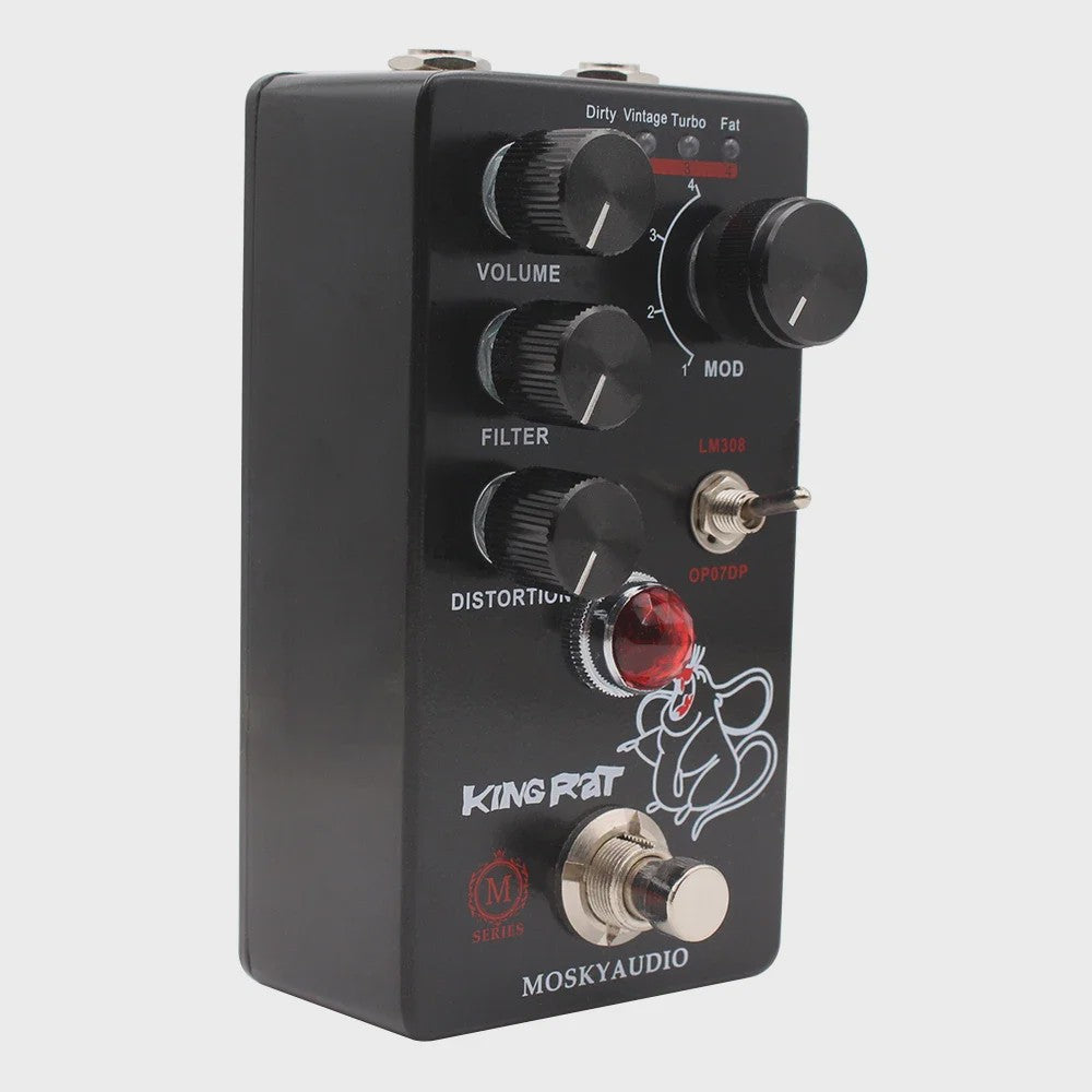 MOSKY King Rat Gitaar Effectpedaal - Distortion met 4 Selectieknoppen